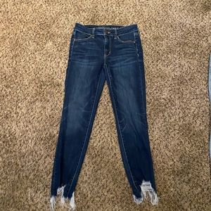 Ripped Ankle Jeans